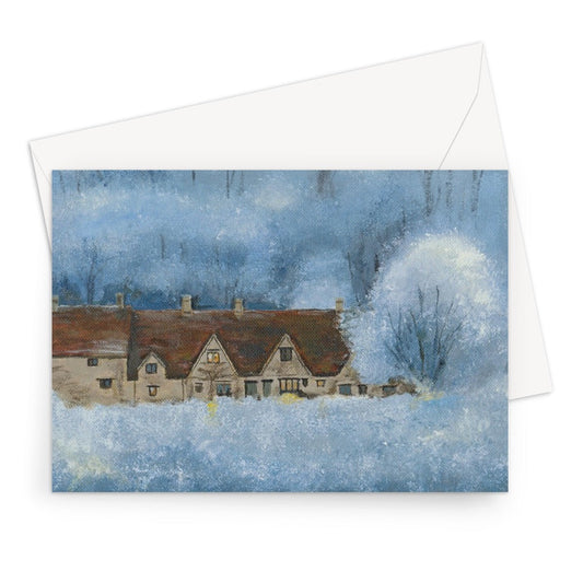 Arlington Row in the Frost Greeting Card